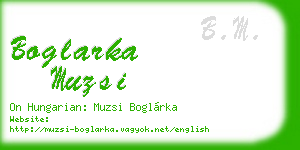 boglarka muzsi business card